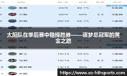 太阳队在季后赛中稳操胜券——逐梦总冠军的黄金之路